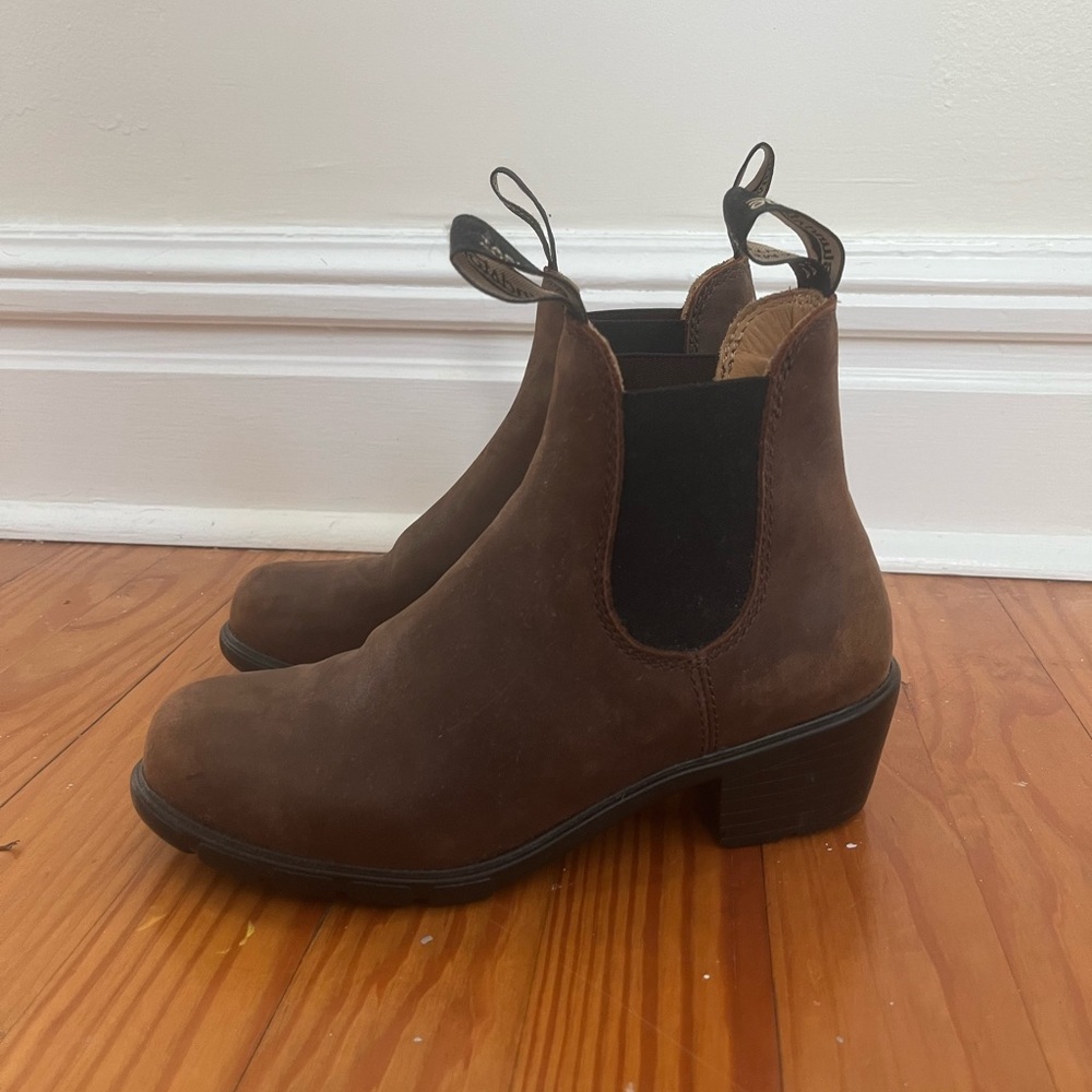 Worn once Blundstone heeled boots!